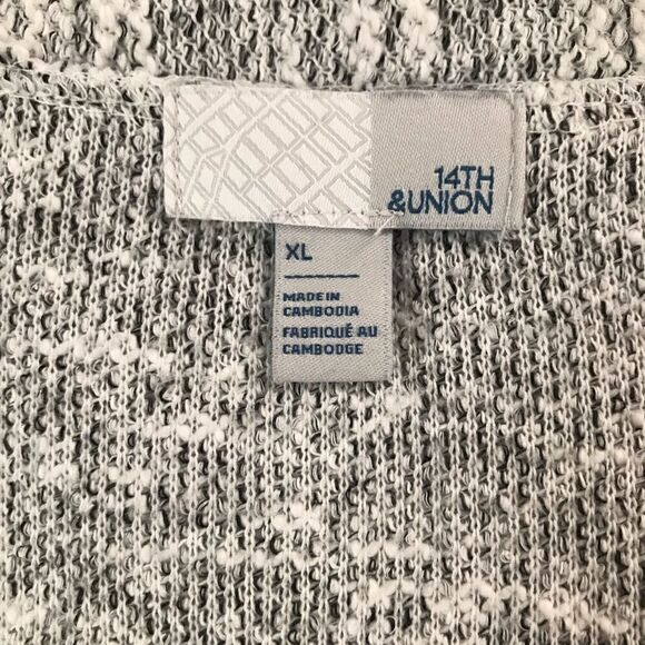 14th & Union gray V-neck tunic sweater XL - Picture 5 of 7